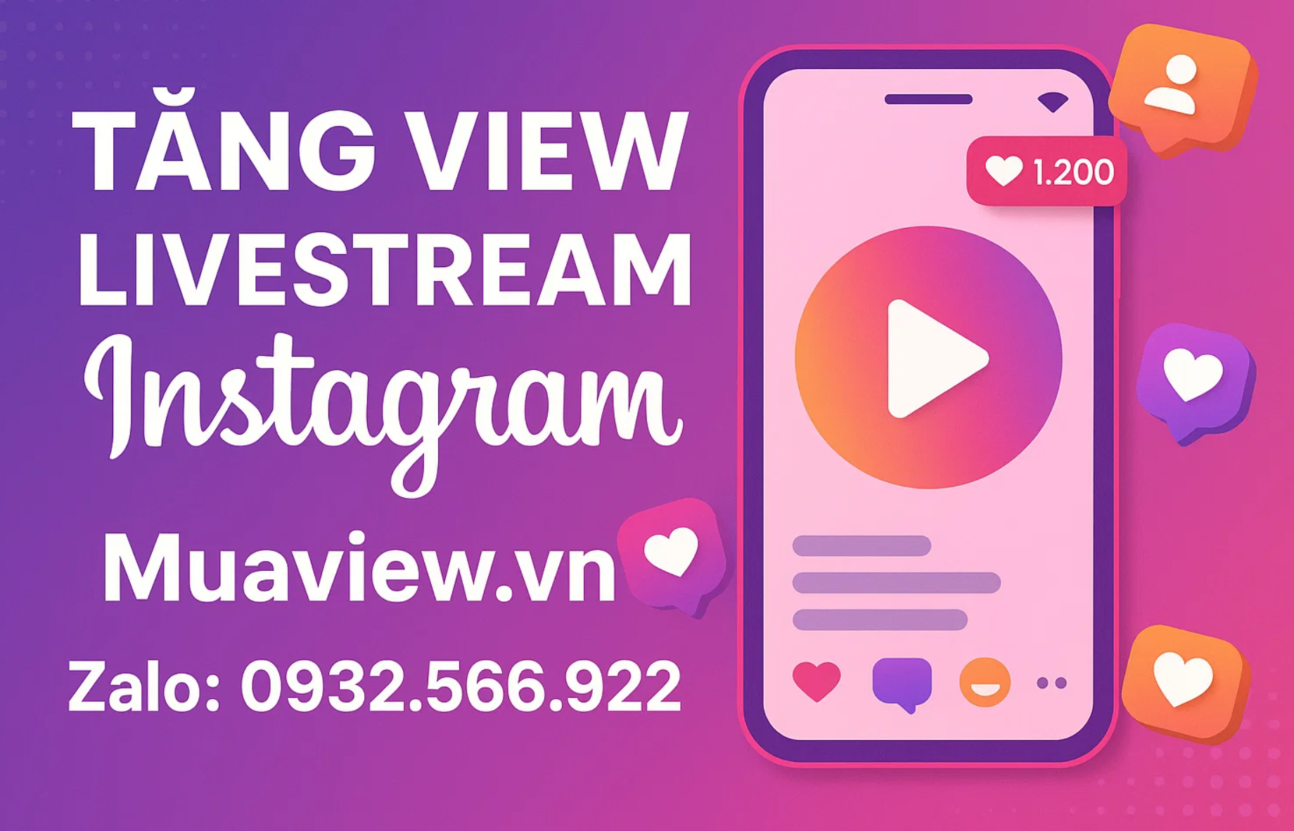 Dịch vụ Tăng View Livestream Instagram - Tạo Uy Tín, Bùng Nổ Tương Tác 2026