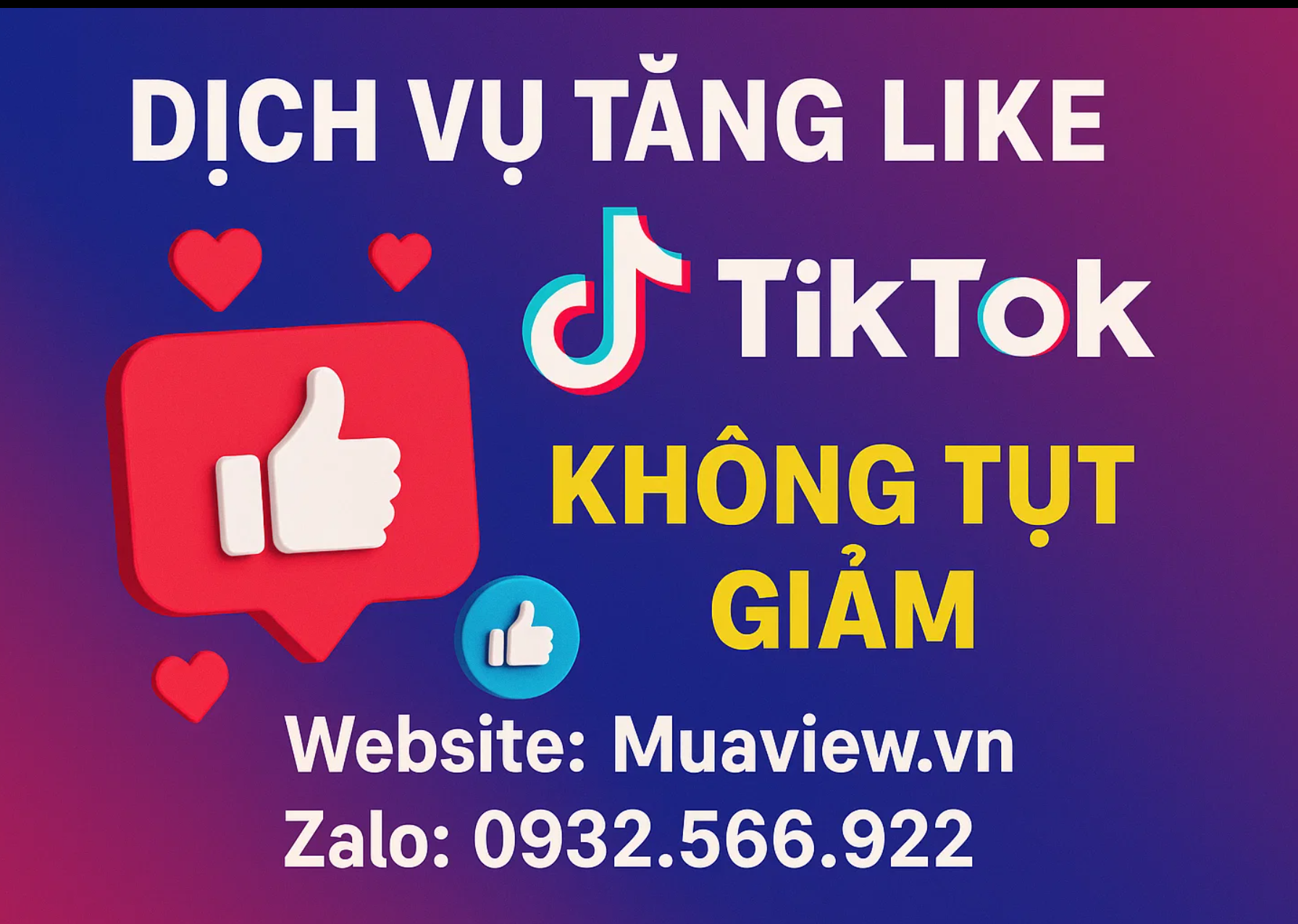 Dịch Vụ Tăng Like TikTok Không Tụt - Bảo Hành Vĩnh Viễn 2026